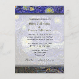 Noche estrellada, famosa invitación a una boda de