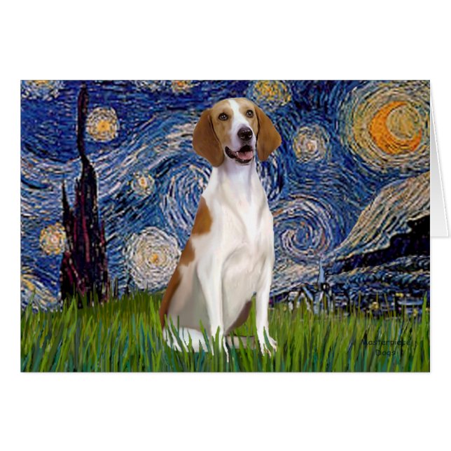 Noche estrellada - Foxhound americano (Anverso (Horizontal))