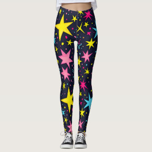 Noche estrellada: Leggings de moda para mujeres