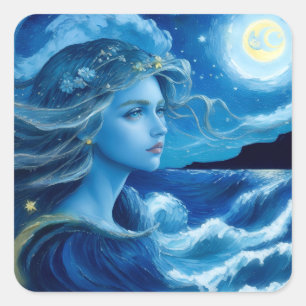 Noche estrellada 🌌 - Pegatina de fantasía de dios