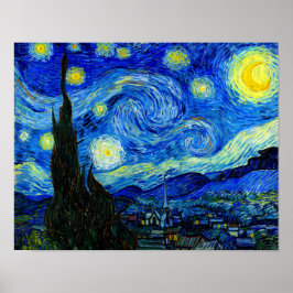 Noche estrellada por la impresión del Poster Bella