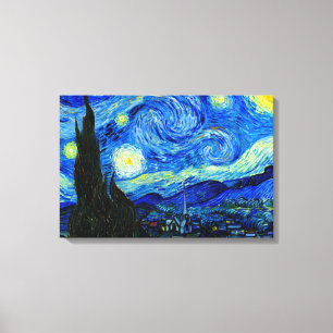 Noche estrellada por Van Gogh, triple lienzo