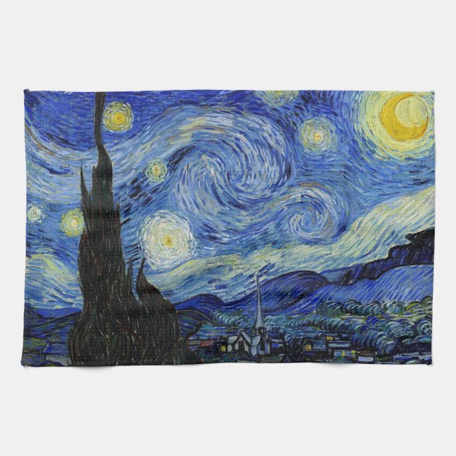Noche estrellada por Vincent Van Gogh Toalla de ma (Horizontal)