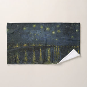 Noche estrellada sobre el Ródano, pintura al óleo