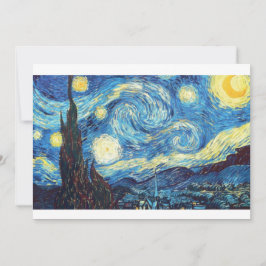 Noche estrellada, Van Gogh, tarjeta plana de arte