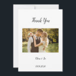 Noche fotográfica moderna que salva la tarjeta de<br><div class="desc">carta de agradecimiento simple y elegante,  perfecta para los bodas. Personalizar con tu propia foto y texto,  muy fácil de editar.</div>