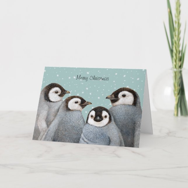 Noche fría, tarjeta de Navidades de amigos cálidos (Anverso)