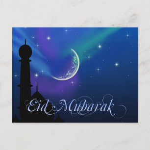 Noche mágica de Eid - Tarjeta de felicitación islá