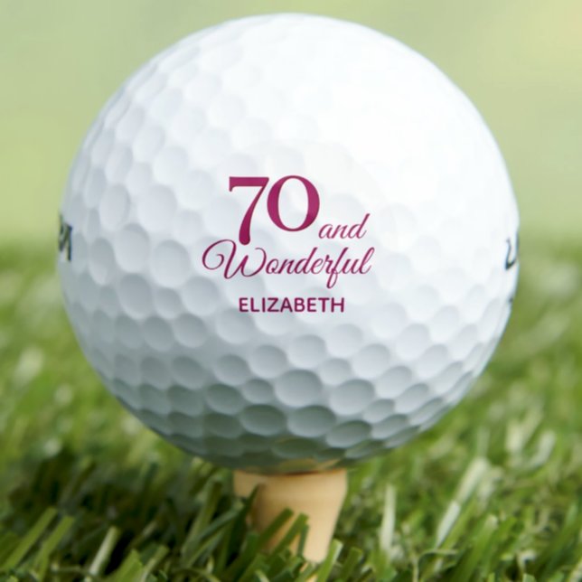 Noche moderna de cumpleaños 70 bolas de golf rosas (Subido por el creador)