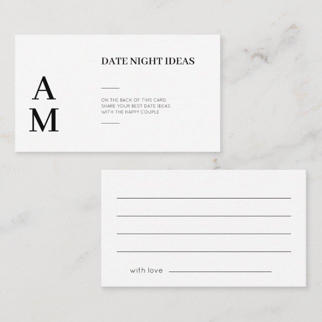 Noche moderna Ideas Tarjetas de Boda (Anverso / Reverso)