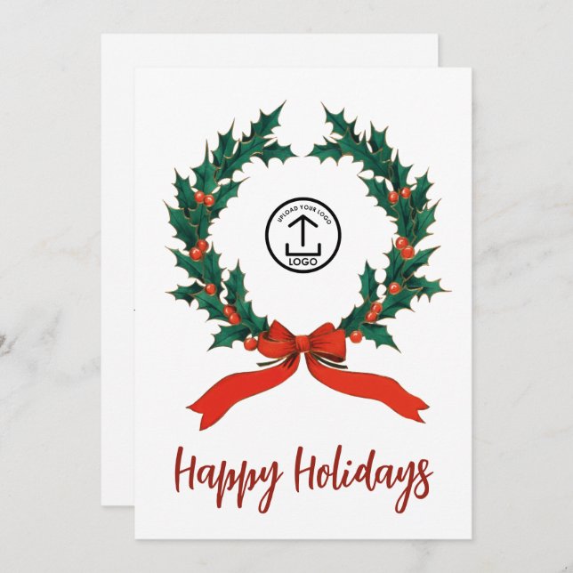 Noche moderna tu logotipo Felices vacaciones (Anverso / Reverso)