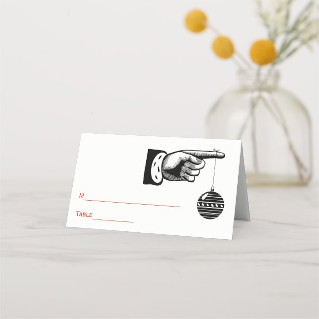 Noche navideña Ornamento #3 Tarjeta Escort Place C (Reverso)