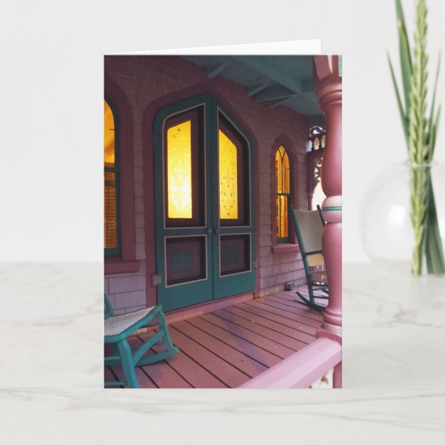 Noche nocturna - Tarjeta navideña Martha's Vineyar (Anverso)