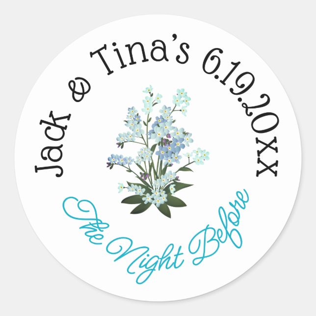 Noche personalizada antes de los pegatinas (Anverso)