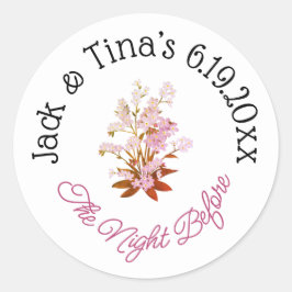 Noche personalizada antes de los pegatinas