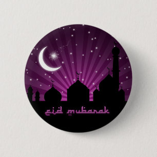Noche púrpura de la mezquita de Eid - botón
