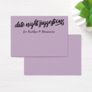 Noche púrpura pálida sugiere nuevas tarjetas