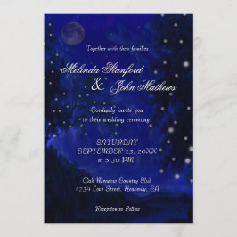 Noche romántica azul de la invitación el | de la