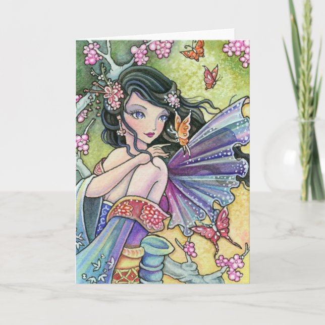 Noche Sakura - tarjeta en blanco (Anverso)