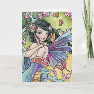 Noche Sakura - tarjeta en blanco