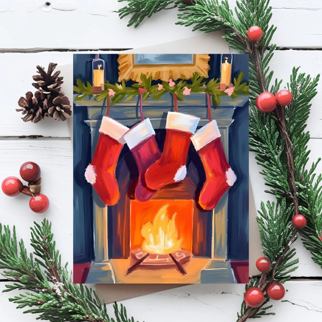Noche Santa | Acuarela de medias de Navidad (Subido por el creador)