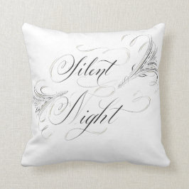 Noche silenciosa caligrafía de almohada