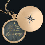 Noche silenciosa, collar redondo de noche sagrada<br><div class="desc">Collar redondo plateado grande</div>