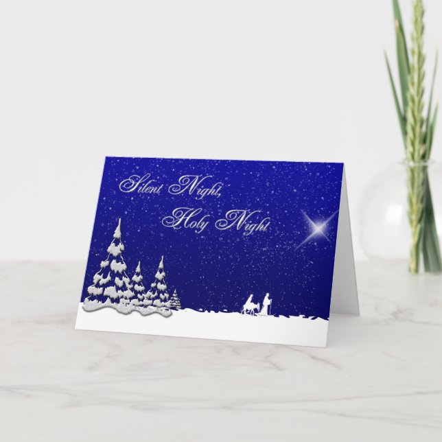 Noche silenciosa del navidad del invierno (Anverso)