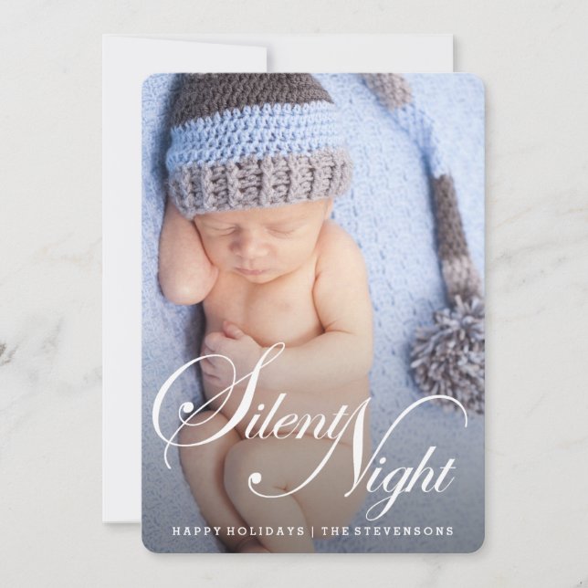 NOCHE SILENCIOSA | ELEGANTE Tarjeta fotográfica de (Anverso)
