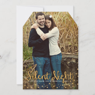 Noche silenciosa Feliz Navidad Tarjeta de fotos de