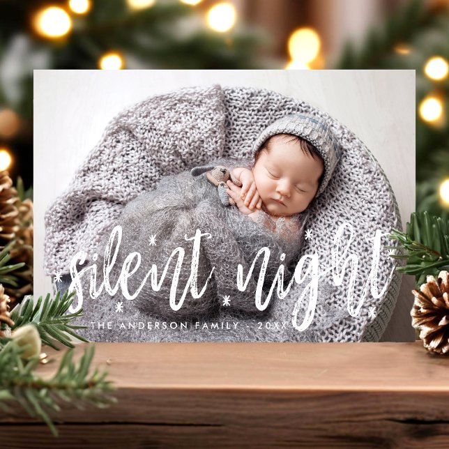 Noche Silenciosa Foto de bebé moderna de Navidad (Subido por el creador)