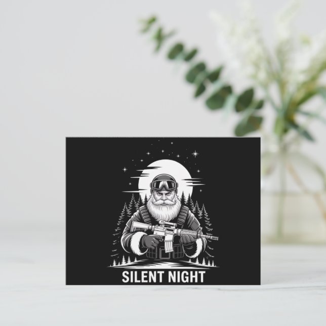 Noche silenciosa Santa Navidad Veterano Militar (Anverso de pie)