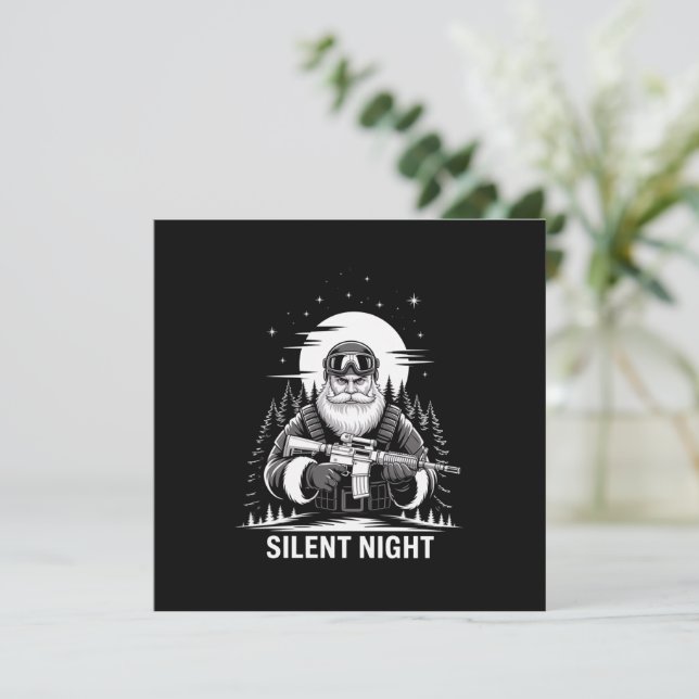 Noche silenciosa Santa Navidad Veterano Militar (Anverso de pie)
