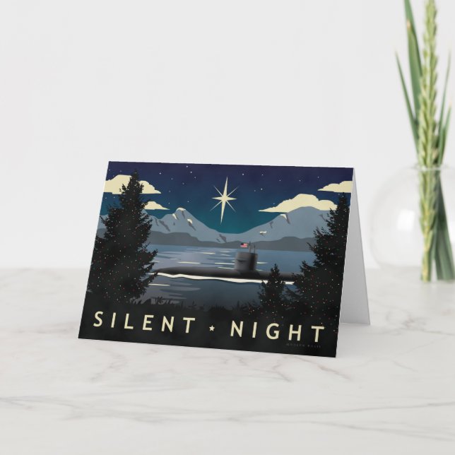 Noche silenciosa - Tarjeta de vacaciones submarina (Anverso)