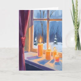 Noche Silenciosa Velas de Navidad Invierno Nieve
