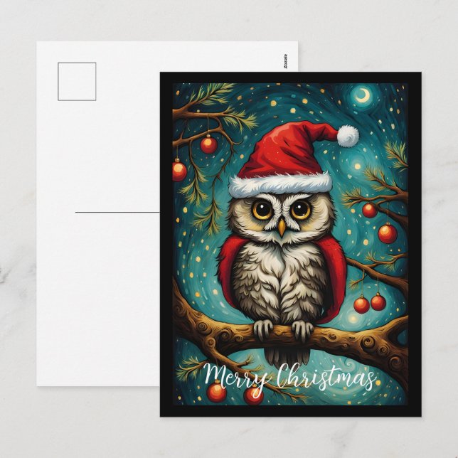 Noche Snowley Forest Cute Owen Feliz Navidad (Anverso / Reverso)