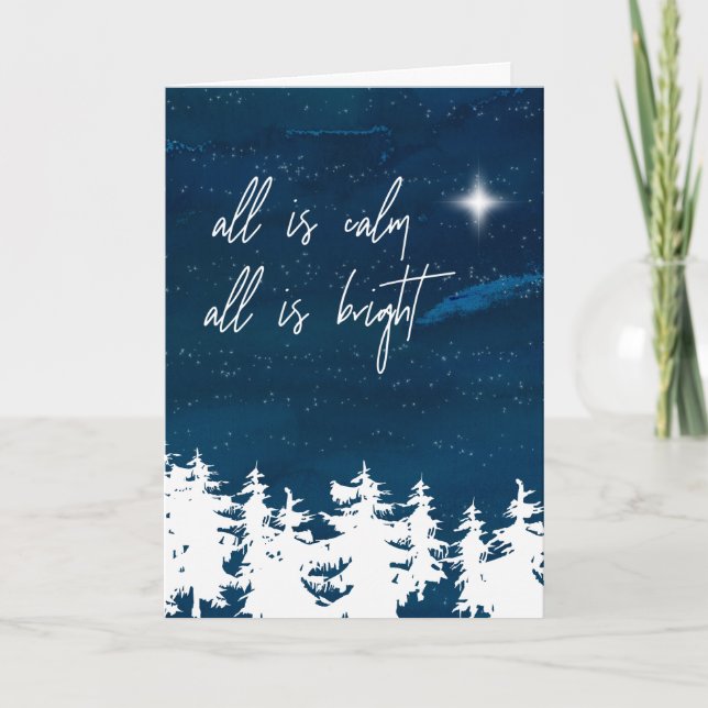 Noche Starry Todo Es Tranquilo. Todo Es Navidad Lu (Anverso)