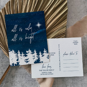 Noche Starry Todo Es Tranquilo. Todo Es Navidad Lu