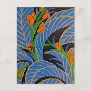 Noche tropical Art Decó de Seguí - Postal