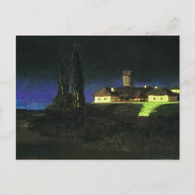 Noche ucraniana por postal de Arkhyp Kuindzhi (Anverso)