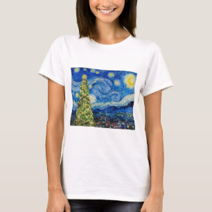 Noche Van Gogh Starry - Camiseta del árbol de Navi