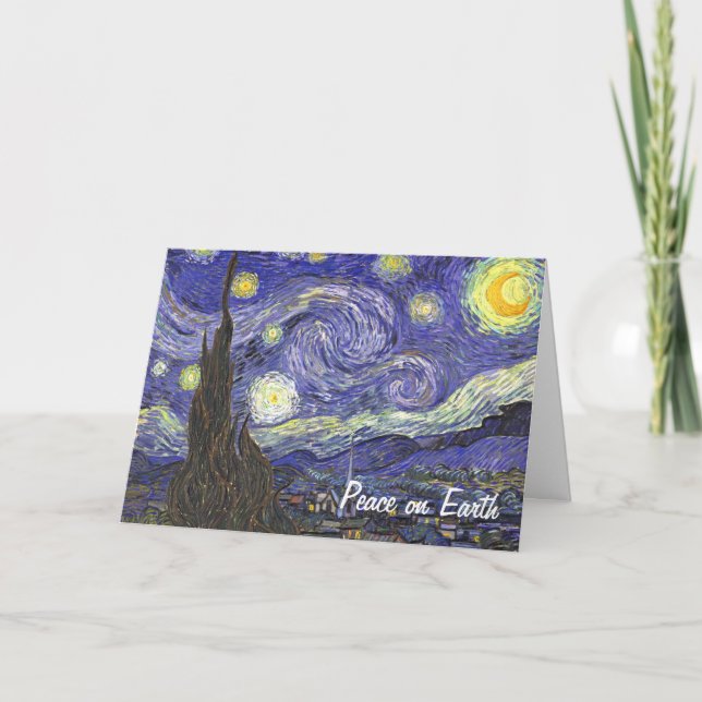Noche Van Gogh Starry, Navidad Vintage (Anverso)
