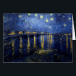 Noche Van Gogh Starry Sobre Rhone<br><div class="desc">Paisaje de Vincent Van Gogh y la serie de pintura del paisaje marino - Noche azul estrellada sobre el Ródano</div>
