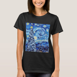 Noche Van Gough Starry - Camiseta de Navidades bla