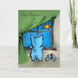 Noche Westie Starry - Feliz Navidad