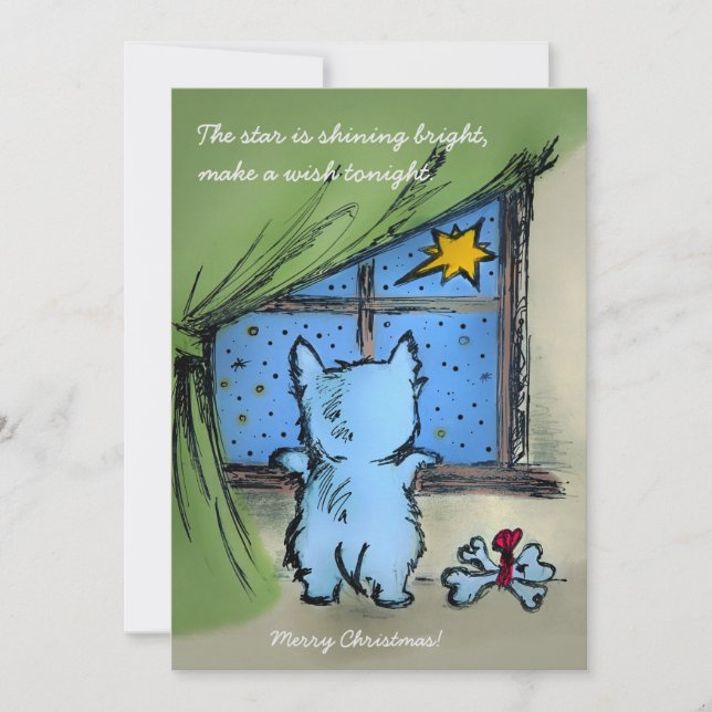 Noche Westie Starry - Feliz Navidad (Anverso)
