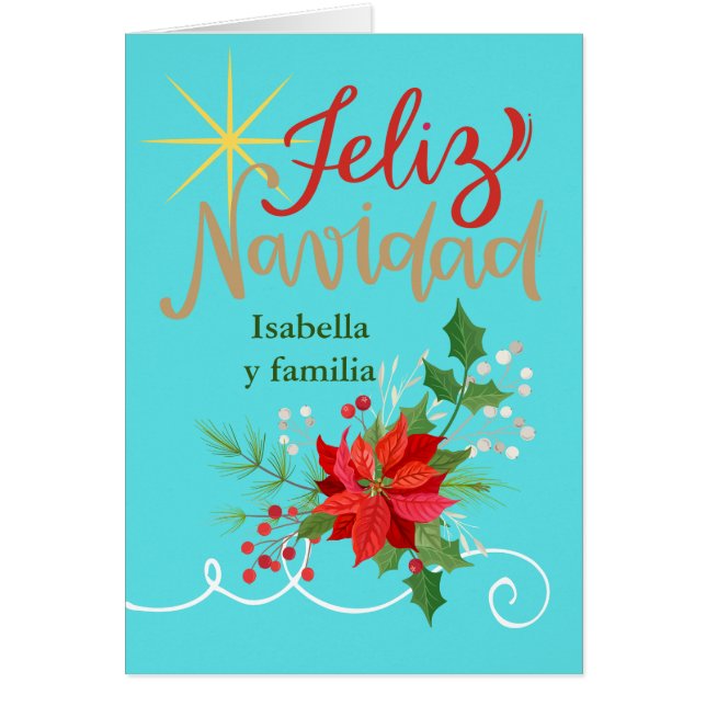 Noche y Navidades de familia Feliz Navidad (Frente)