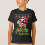 Nochebuena estilo suéter Santa Riding Christma<br><div class="desc">Navidades de cabras de Santa Riding con estilo de suéter navideño</div>