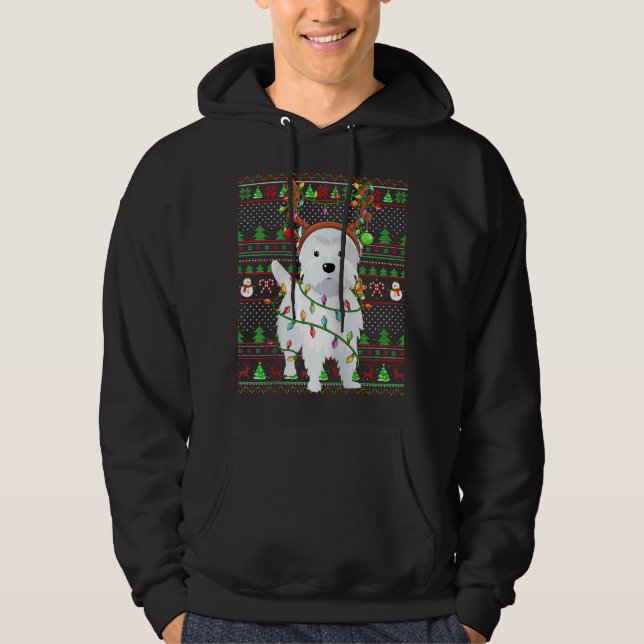 Nochebuena fea estilo suéter luces Westig Dog Chri (Anverso)