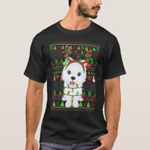 Nochebuena fea luces de estilo suéter de perro sam